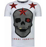 Local Fanatic Rough player skull rhinestone t-shirt