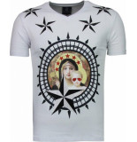 Local Fanatic Holy mary rhinestone t-shirt