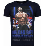 Local Fanatic Golden boy mayweather rhinestone t-shirt