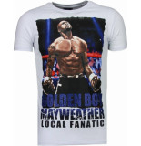 Local Fanatic Golden boy mayweather rhinestone t-shirt