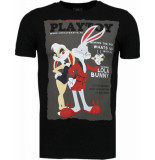 Local Fanatic Playtoy bunny rhinestone t-shirt