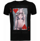 Local Fanatic Hot & famous poker bar refaeli rhinestone t-shirt