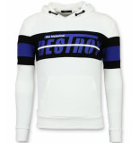 Enos Sweater met capuchon striped hoodie
