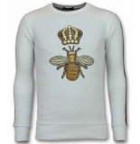 Tony Backer Flock print trui royal bee sweater
