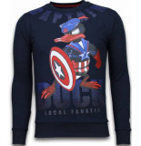 Local Fanatic Captain duck rhinestone sweater