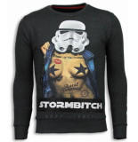 Local Fanatic Stormbitch rhinestone sweater