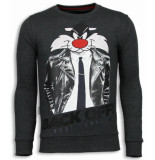 Local Fanatic Pussy cat rhinestone sweater