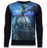 Local Fanatic The sailor man digital rhinestone sweater