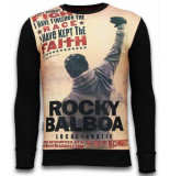 Local Fanatic Rocky balboa faith digital rhinestone sweater