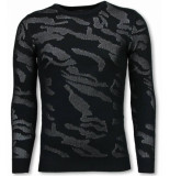 Justing 3d camouflage patroon trui neon pullover