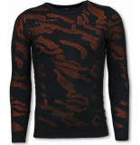 Justing 3d camouflage patroon trui neon pullover