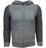 Enos Casual vest breiwol capuchon twee kleuren