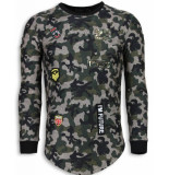 Justing 23th us army camouflage shirt long fit sweater