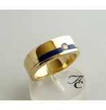 Atelier Christian Gouden lapis lazuli ring