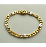 Christian 14 karaat bicolor gouden armband met diamant
