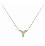 Christian Gouden ketting met y hanger