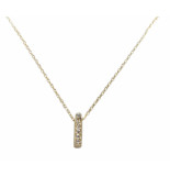 Christian Gouden ketting met i zirkonia hanger