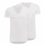 MWTS T-shirt diepe v-hals slim fit 2-pack