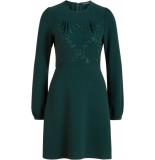 King Louie Polly dress woven crepe pine green