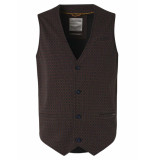 No Excess Gilet all over printed jersey unlin rusty