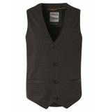 No Excess Gilet all over printed jersey unlin bronze