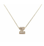 Christian Gouden ketting met z zirkonia hanger