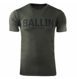 Ballin New York heren t-shirt ronde hals regular fit kaki copy