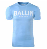 Ballin New York heren t-shirt ronde hals regular fit licht blauw