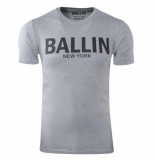 Ballin New York heren t-shirt ronde hals regular fit licht grijs