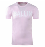 Ballin New York heren t-shirt ronde hals regular fit roze
