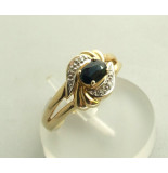 Atelier Christian Gouden saffier en diamanten ring