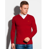 Ombre Sweater v-hals vaste overhemd boord - e120
