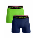 Muchachomalo Solid solid1010-357 2-pack boxershorts- blue green -