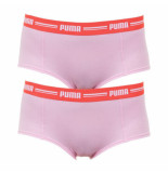 Puma iconic mini short 2p roze-rood