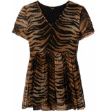 Alix The Label Tijger print jurk bruin