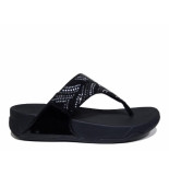 FitFlop Tm lulu crystal feather wide fit toe-post