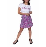 Colourful Rebel Shelby flower mini wrap skirt pink