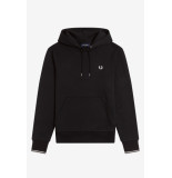 Fred Perry M2643 tipped hooded sweater 102 black -