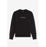 Fred Perry M2644 embroidered sweater 102 black -