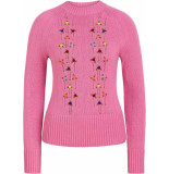 King Louie Emma knit pull round neck toffe violet pink
