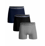 Muchachomalo Solid1010-367 3-pack boxershorts black/blue/grey melee -