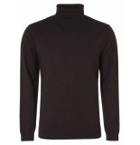 No Excess Pullover rollneck 2 coloured melang coffee