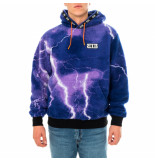 313 Sweatshirt man fleece hoodie lightning 4dm668.c1020