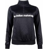 The Indian Maharadja Drill top women poly terry half zip black