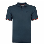 Q1905 Polo shirt bloemendaal donker denim