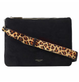 LUELLA GREY Polly zip top crossbody bag black/leopard