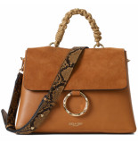 LUELLA GREY India rope top handle crossbody handbag tan