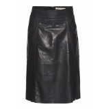 Rue de Femme Rf inger leather skirt black