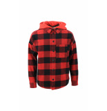 Palm Angels Hoodie logo over shirt red whi