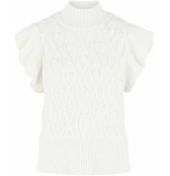 Y.A.S Saggy knit vest s. star white